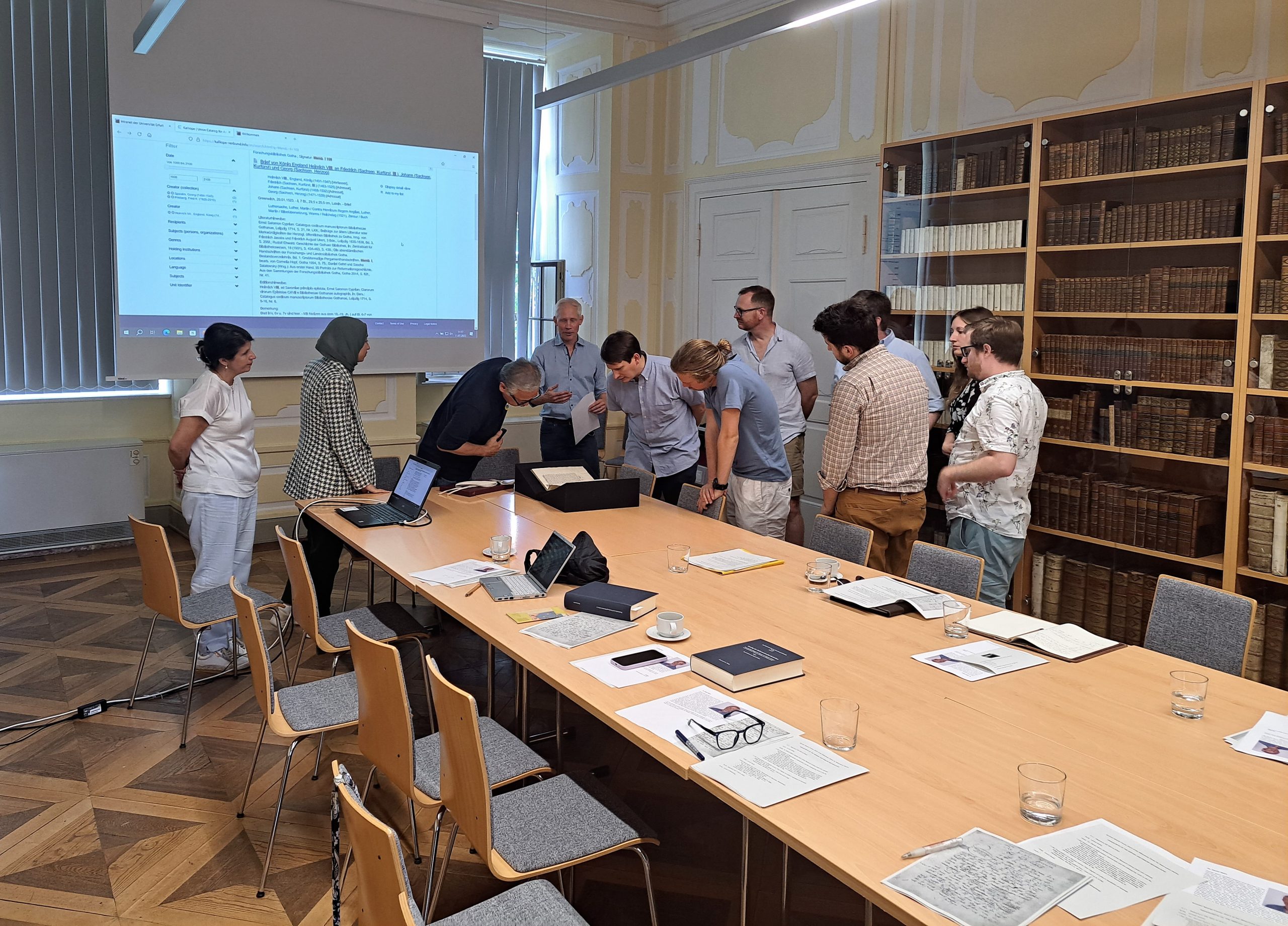 July 10‒11: The first two days of the second week of the palaeography course